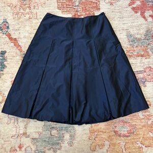 Talbots Women's Bubble Hem Skirt Size 10,Blue/Black, Iridescent, Italian Taffeta